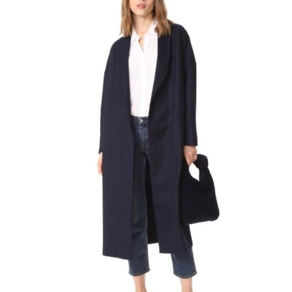 AYR Navy Long Coat - Picture 1 of 11